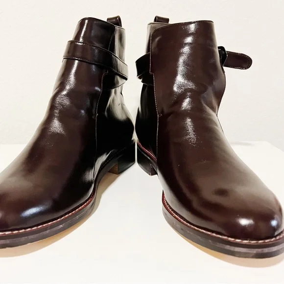 $J. Ransford Collection Jodhpur Boots, Dark Brown, Round Toe, Low Heel, Size 10 - Picture 4 of 11